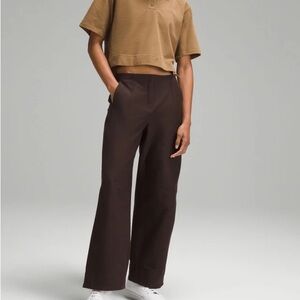 Lululemon Brown Relaxed Mid-Rise Trouser Length